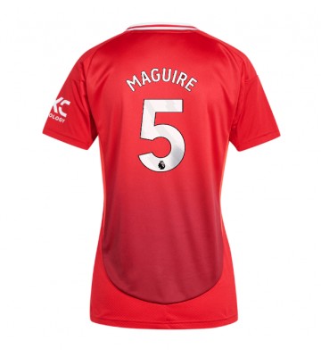 Manchester United Harry Maguire #5 Primera Equipación Mujer 2024-25 Manga Corta